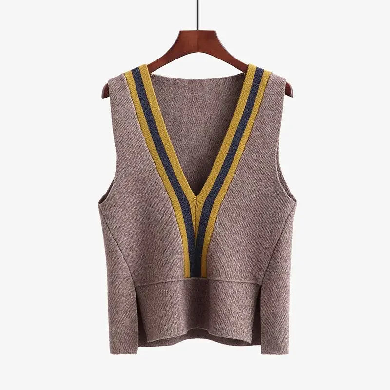 2024 Womens Hooded Sleeveless Knit Vest