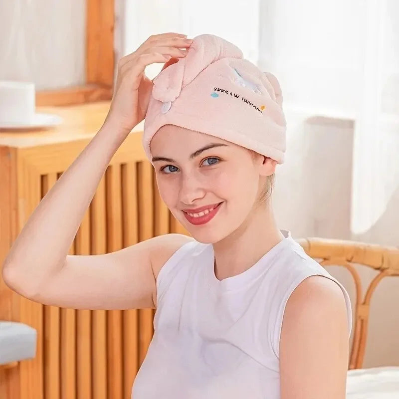 Super Absorbent Microfiber Hair Wrap Quick Dry Towel