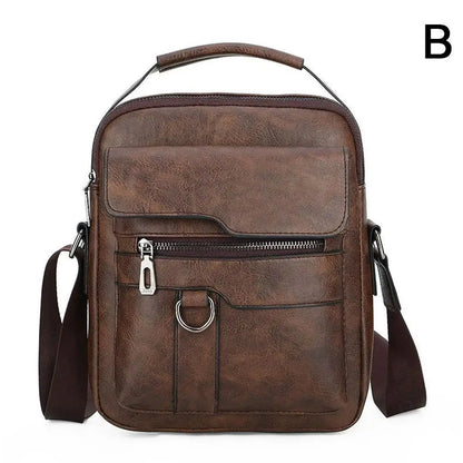 Mens Luxury Leather Shoulder Bag Classic Vintage Messenger Business Crossbody Bag