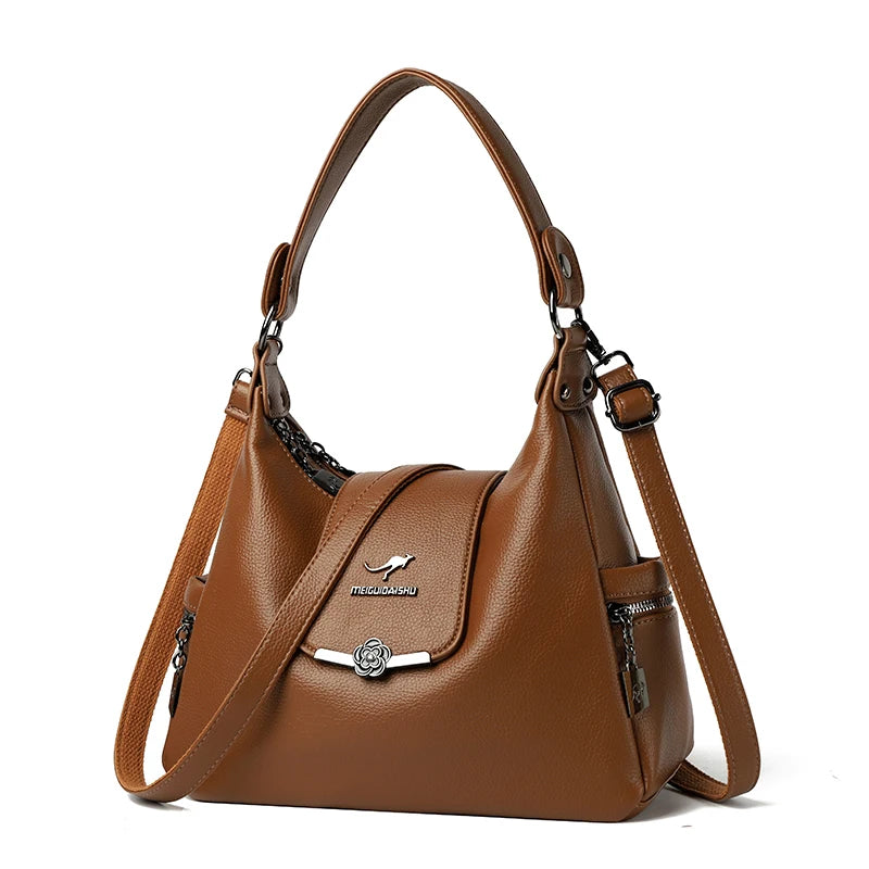 Luxury Designer Handbags For Women Large Capacity Soft Leather Shoulder Crossbody Bags High Quality Fashion