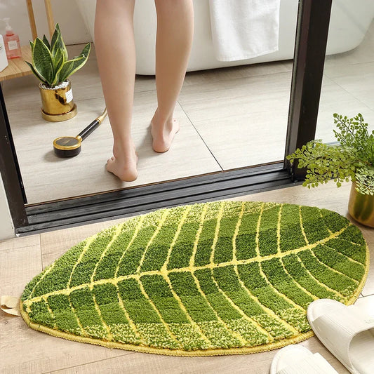 Leaf Super Soft Absorbent Anti Slip Entrance Bath Mat