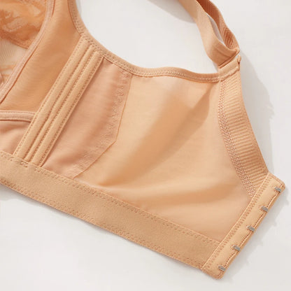 Timeless Ease: Full-Coverage Wire-Free Lace Bra