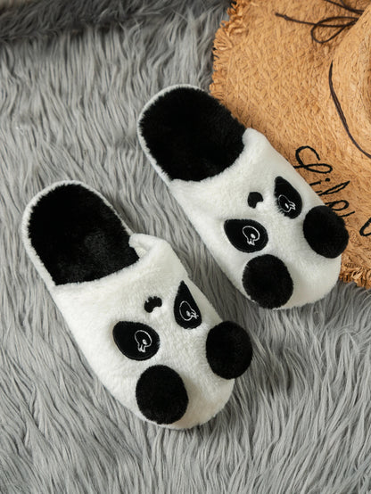 Womens Soft Cartoon Panda House Slippers