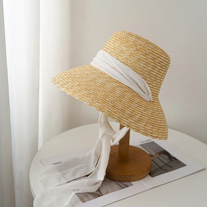 Hepburn Vintage Design Elegant Straw Sun Cap Hat