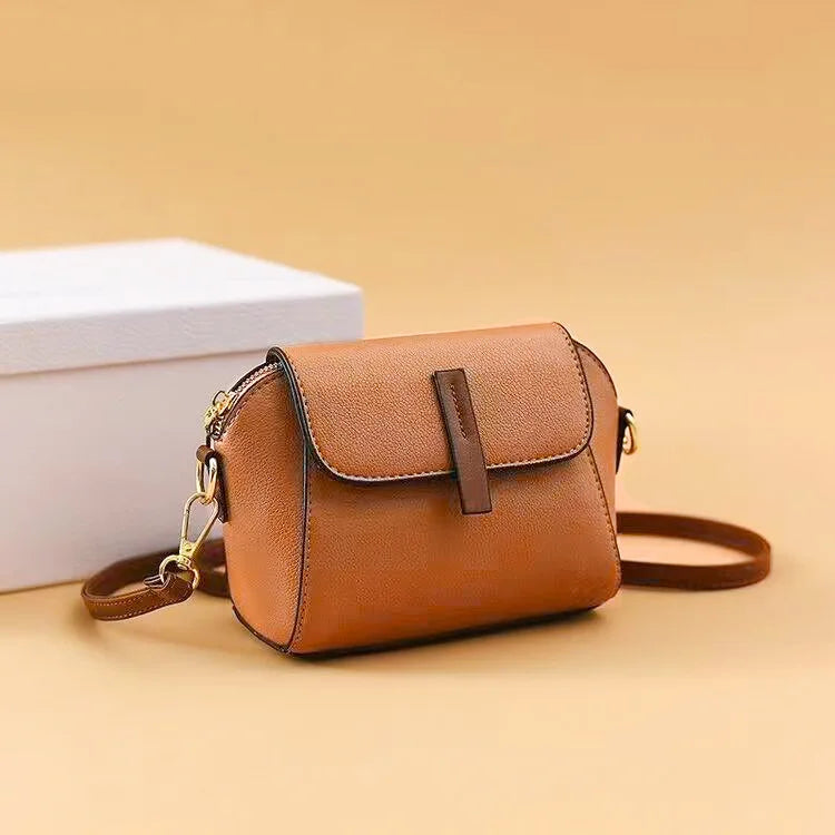 Womens Small Crossbody Bag High Quality Pu Leather Shoulder Purse With Fur Ball Charm