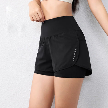 Back View Cat Printed Elastic Quick Drying Shorts For Women