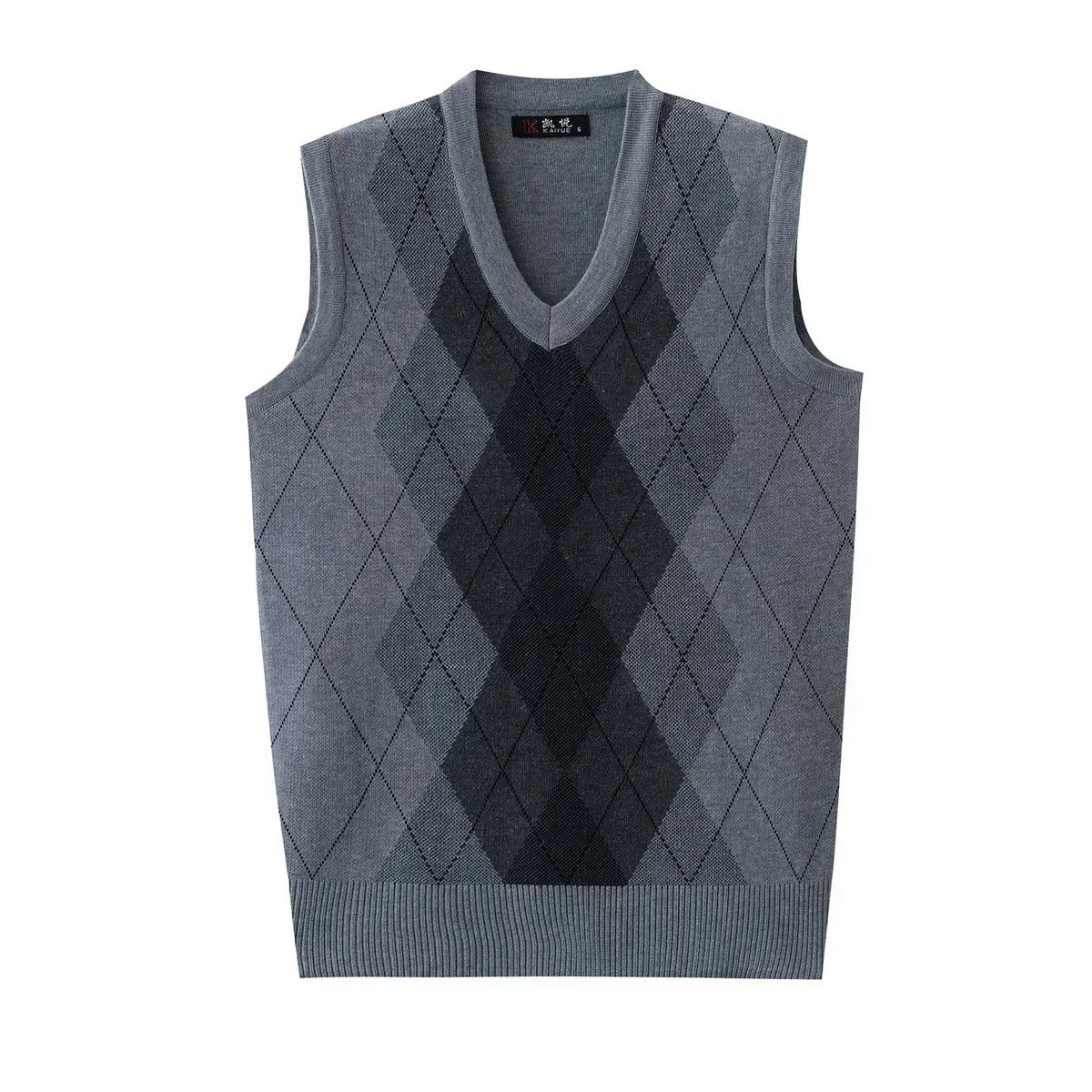 Argyle Basic Solid Color O Neck Long Sleeve Knitted Men S Sweaters