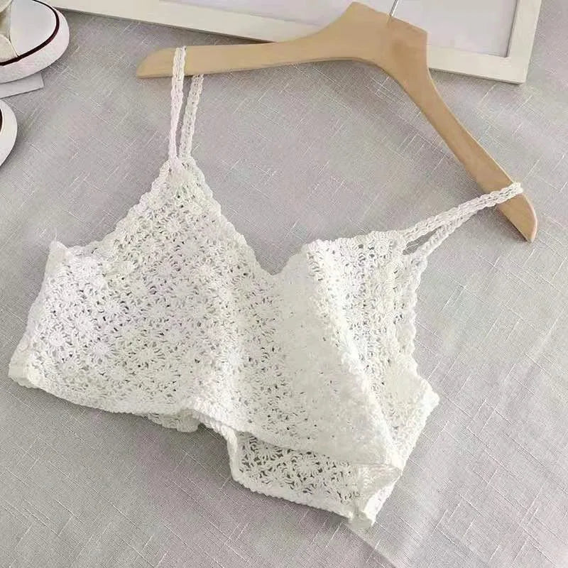 Flower Themed Women Cami Crop Top