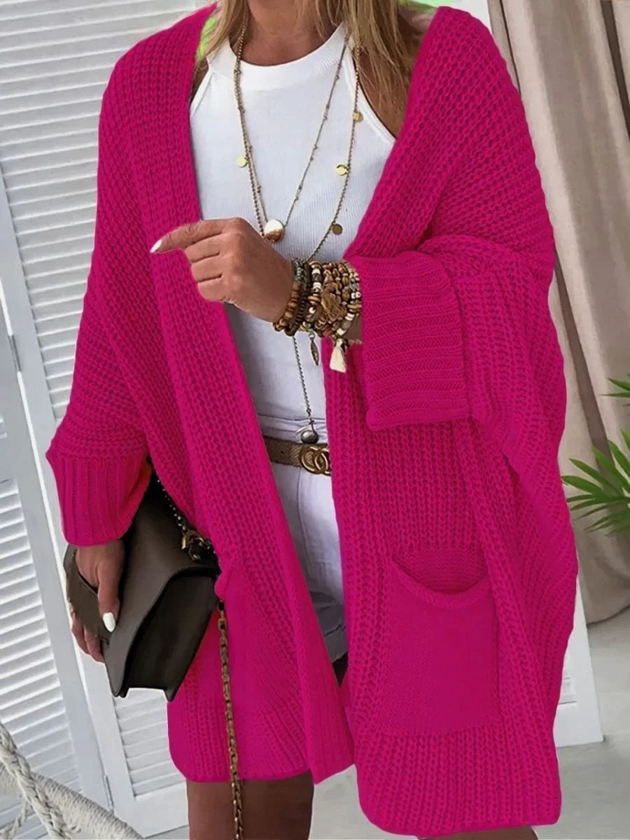 Women Sweater Midi Cardigans Autumn Winter 2025 Knitted Jackets Long Sleeve Korean Loose Hooded Coats Oversized Casual Basic New