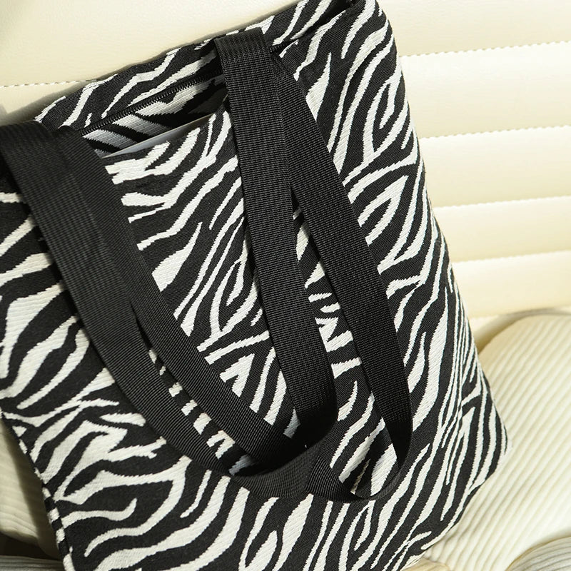 Womens Zebra Large Canvas Tote Bags