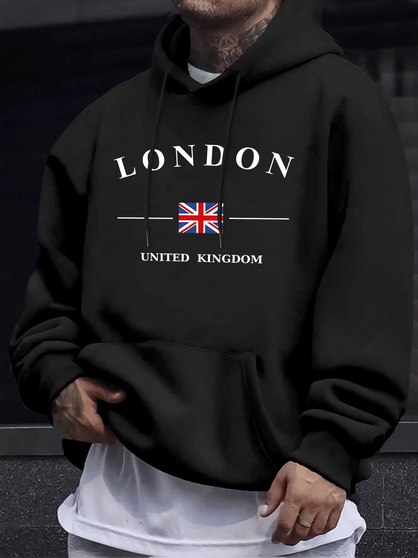 London Letter Flag Printed Crop Top
