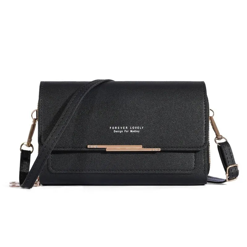 Womens Large Capacity Wallet Shoulder Bag Korean Style Multi Card Handbag
