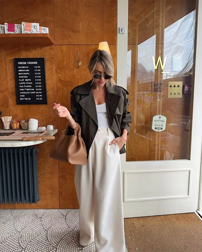 Double Breasted Pink Crop Blazer Jackets