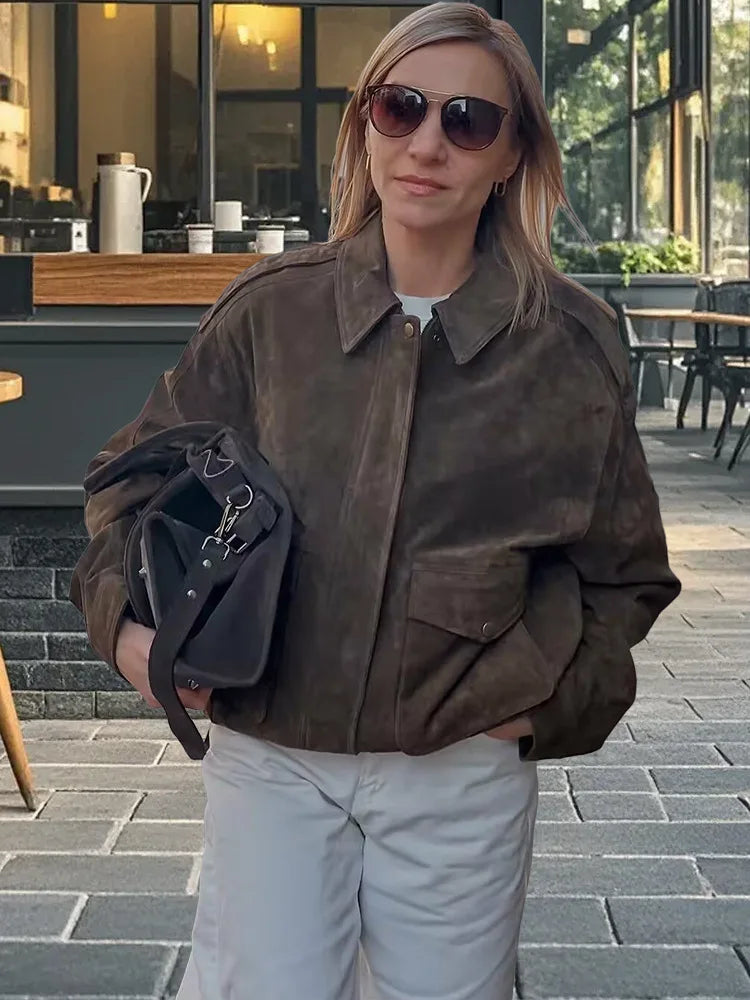 Elegant Suede Winter Jackets