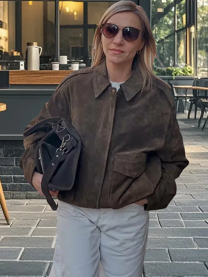 Elegant Suede Winter Jackets