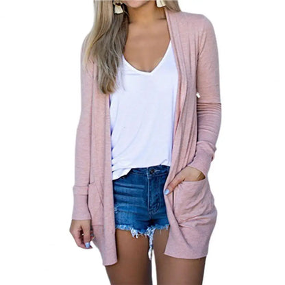 Casual Long Pocket Cardigan Sweater