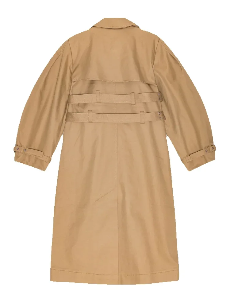 Oversize Long Single Breasted Womens Trench Coat