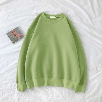 Unisex Basic Fleece Oversized Crewneck Sweatshirts