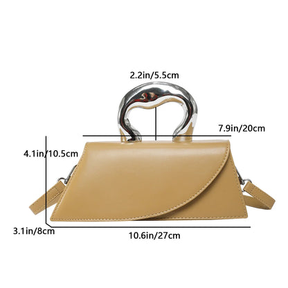 Womens Large Pu Leather Tote Bag Stylish Square Shoulder Crossbody Handbag