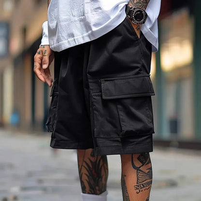 Men S Loose Cargo Shorts Casual Streetwear With Pockets For Beach Sports