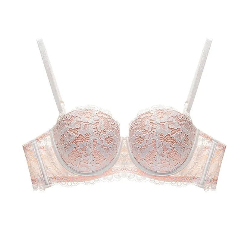 Sexy Lace Floral Bra For Women No Steel Support Comfortable Plus Size Lingerie C D E Cups