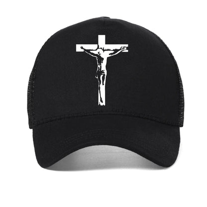 Jesus Christian Redeemed Cross Nails Flat Bill Snapback Hat Adjustable Baseball Cap For Men And Women