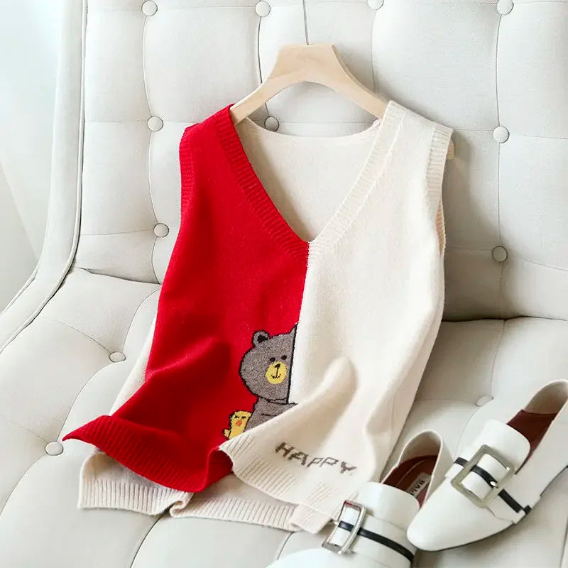 Womens Cross Tied V Neck Oversized Sweaters