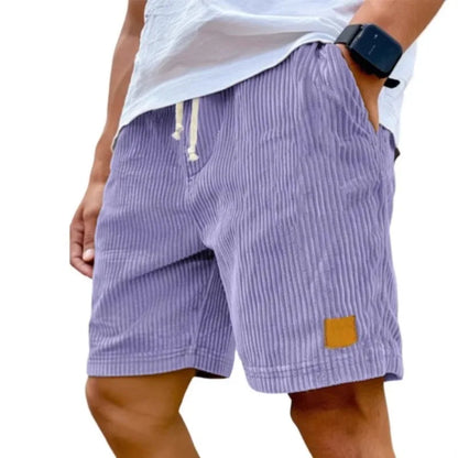 Vintage English Style Corduroy Casual Men Shorts
