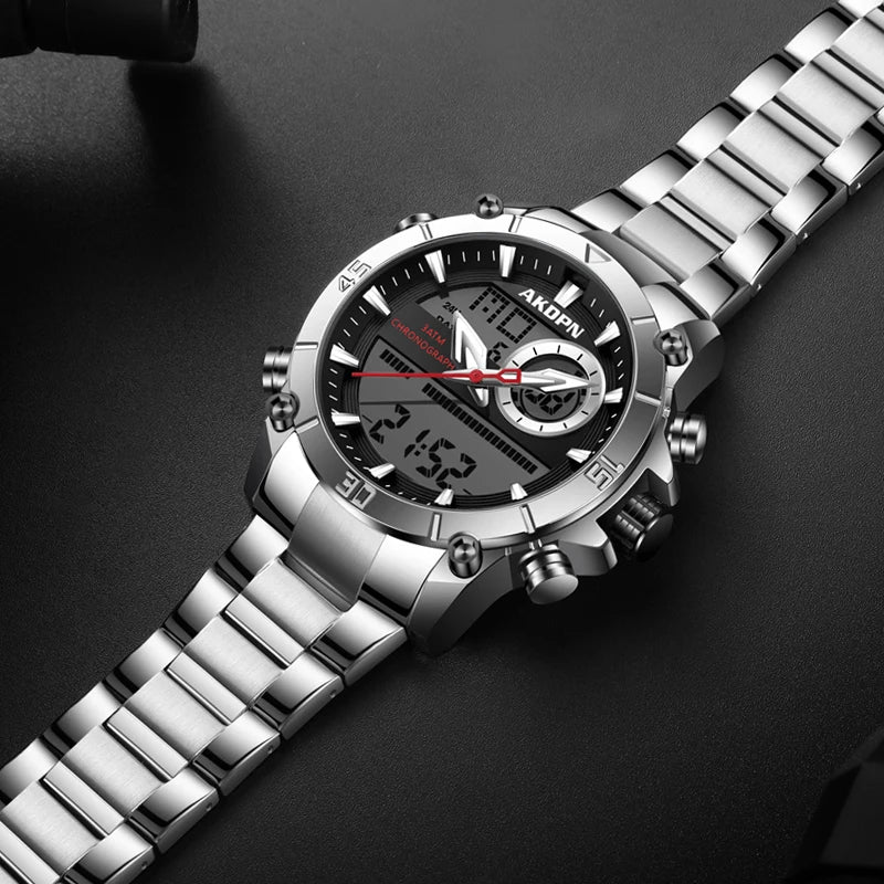 Mens Multi Color Dial Stainless Steel Analog Watch