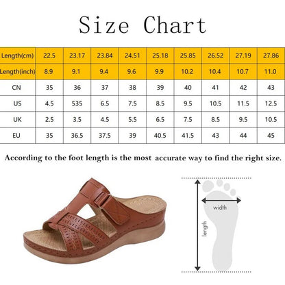 Summer Women Shoes Sandals – Open Toe Anti-slip PU Leather Casual Female Platform Shoes, Plus Size 35-43, Women Slippers