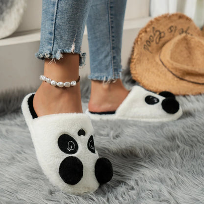 Womens Soft Cartoon Panda House Slippers