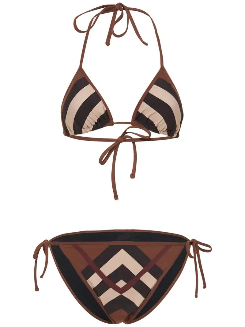 Geometric Luxury Design Two Pieces Bikini For Women