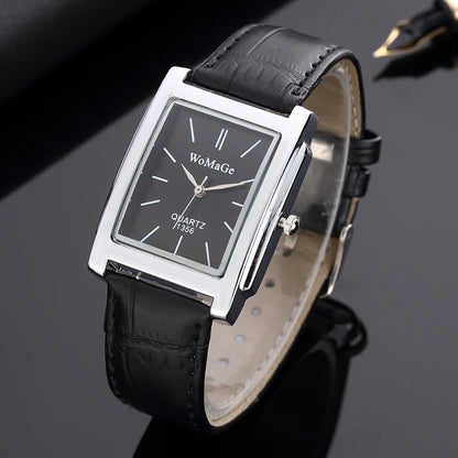 Classic Square Dial Ceramic Band Men Black Watches