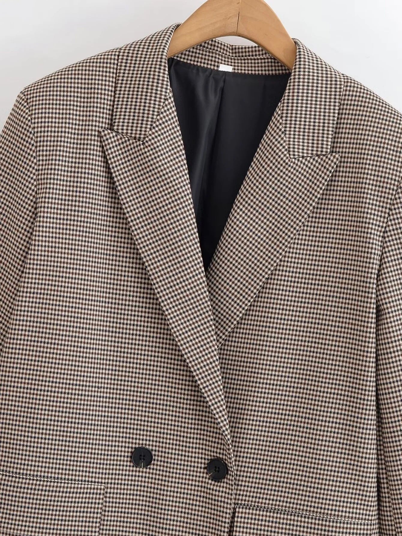 Double Breasted Plaid Jackets