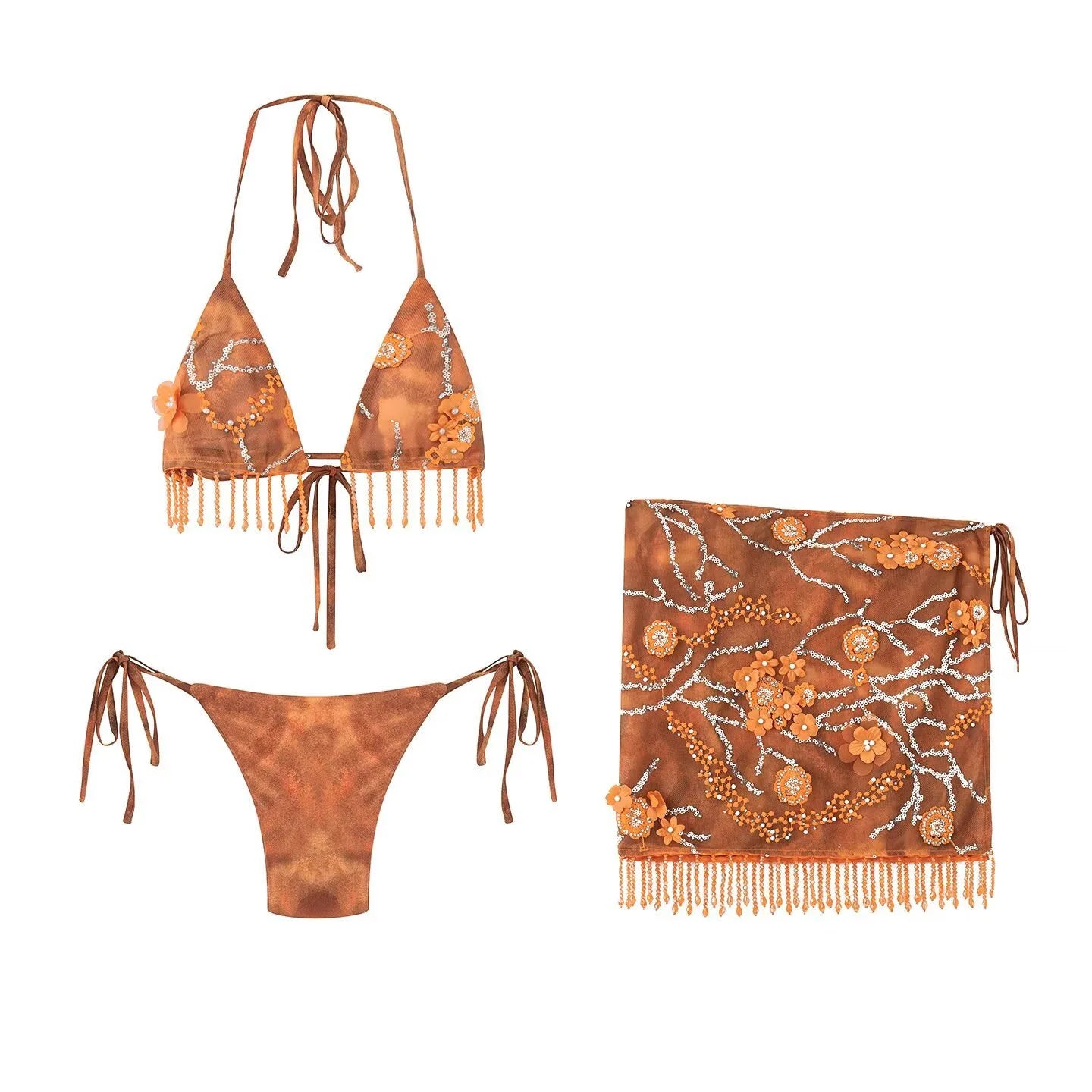 Afro Brazilian Style Plus Size Beach Dress Bikini Set