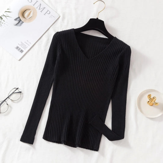 Women S Retro Knitted Sweater Casual Long Sleeve Pullover Chic Round Neck All Match Top For Spring Autumn Fashion