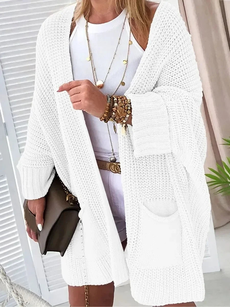 Women Sweater Midi Cardigans Autumn Winter 2025 Knitted Jackets Long Sleeve Korean Loose Hooded Coats Oversized Casual Basic New