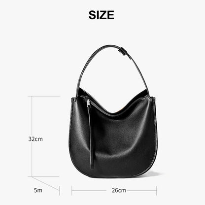 Genuine Leather High Quality Single Shoulder Zipper Tote Bags