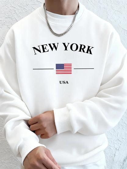 Manhattan New York Printed Crew Neck Sweatshirts