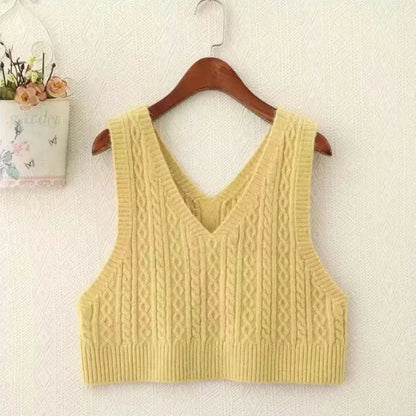 Womens Spring 2025 Rococo Revival Knitwear Set Long Sleeve Cropped Sweater Vest Korean Fashion