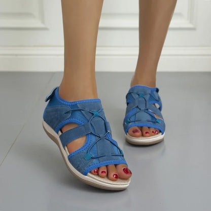 Santorini Exploring Vibes - Comfortable Black Sporty Summer Sandals