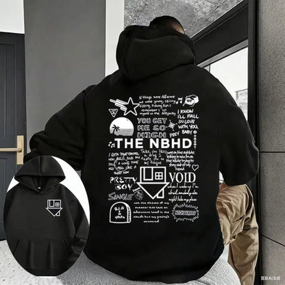 2356 What Is The Next One Printed Cotton Casual Hoodies