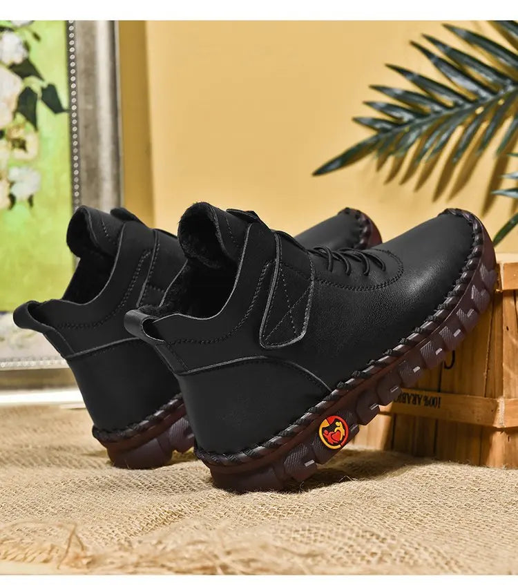 Modern Style Long Cross Lace Up Warm Winter Boots For Women