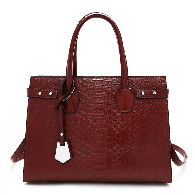 Genuine Leather Flap Cover Luxury Handbags For Women