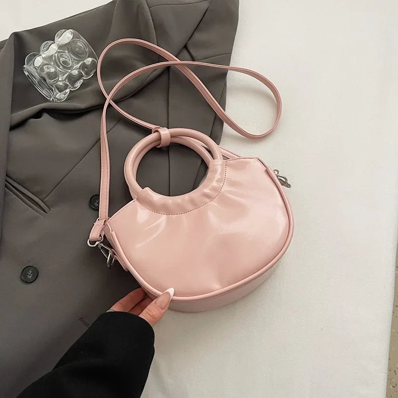 New Fashion Womens Round Ring Handle Handbags