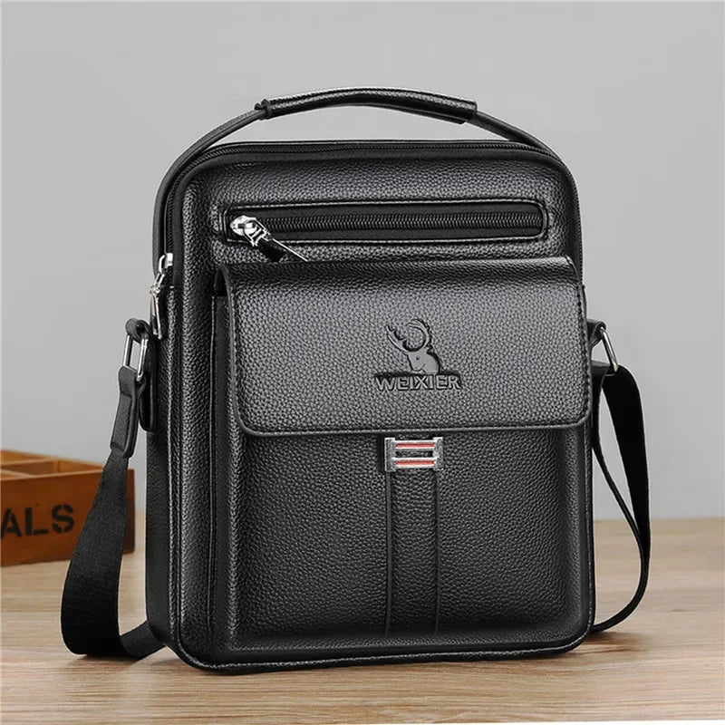 Genuine Leather Business Style Big Messenger Handbags For Men Women