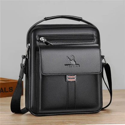 Genuine Leather Business Style Big Messenger Handbags For Men Women