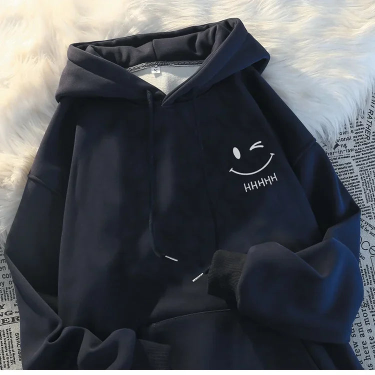 Loose Style Warm Simple Autumn Winter Hoodies