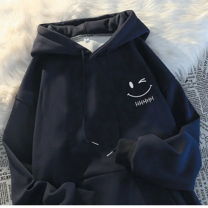 Loose Style Warm Simple Autumn Winter Hoodies