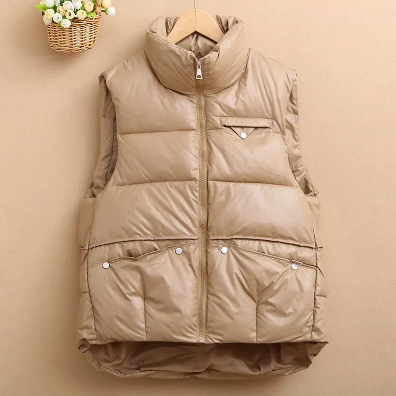 Korean Sleeveless Down Vest: Autumn/Winter Warmth
